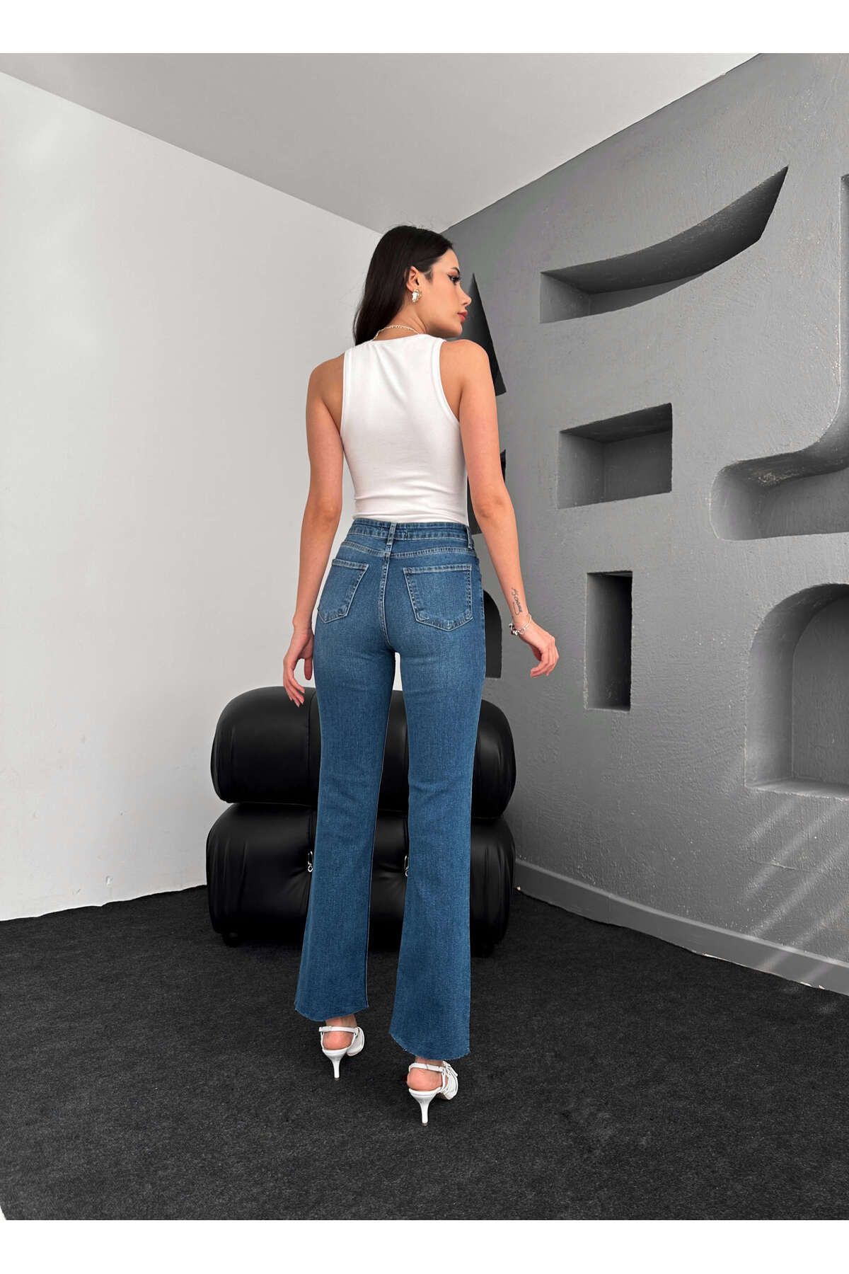 Yüksek Bel Full Length - Stretch Flare Jean Yüksek Bel Full Length - Stretch Flare Jean