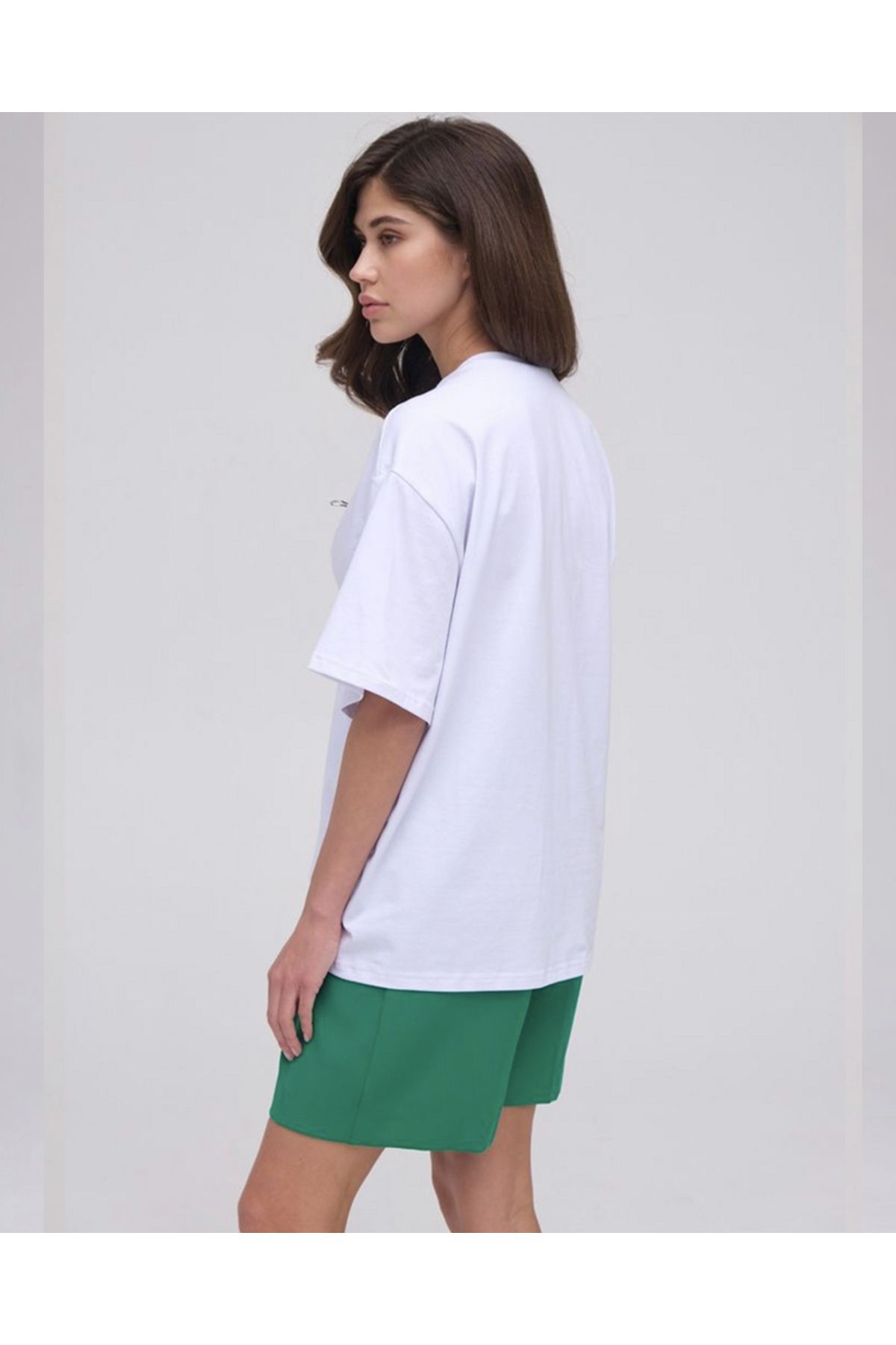Unisex Bisiklet Yaka Basic Oversize T-shirt Unisex Bisiklet Yaka Basic Oversize T-shirt