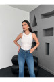 Yüksek Bel Full Length - Stretch Flare Jean Yüksek Bel Full Length - Stretch Flare Jean