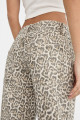 Straight Fit Leopar Desenli Pantolon Straight Fit Leopar Desenli Pantolon