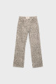 Straight Fit Leopar Desenli Pantolon Straight Fit Leopar Desenli Pantolon