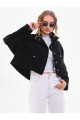 Kısa Gabardin Crop Ceket Kısa Gabardin Crop Ceket