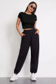 Kadın Siyah Yuvarlak Yaka Yarım Kol Crop Top Bluz Kadın Siyah Yuvarlak Yaka Yarım Kol Crop Top Bluz