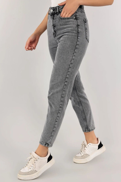 Krs Füme Mom Jean Yüksek Bel Detay Boyfriend Kot Krs Füme Mom Jean Yüksek Bel Detay Boyfriend Kot