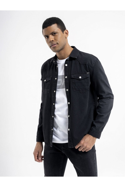 LF2035732 Loft Erkek Uzun Kol Gömlek JACK BLACK WASH LF2035732 Loft Erkek Uzun Kol Gömlek JACK BLACK WASH