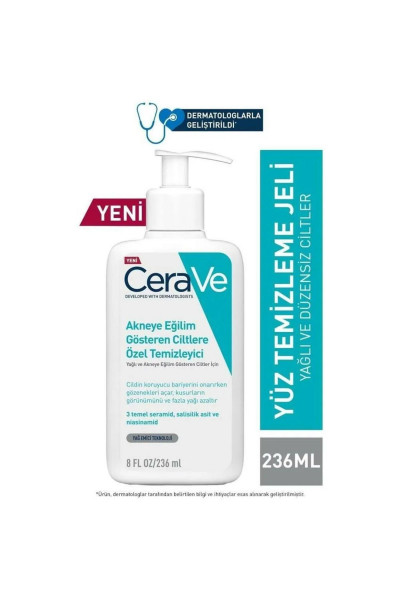 Akneye Eğilim Gösteren Ciltlere Özel Temizleyici-236 ml Akneye Eğilim Gösteren Ciltlere Özel Temizleyici-236 ml