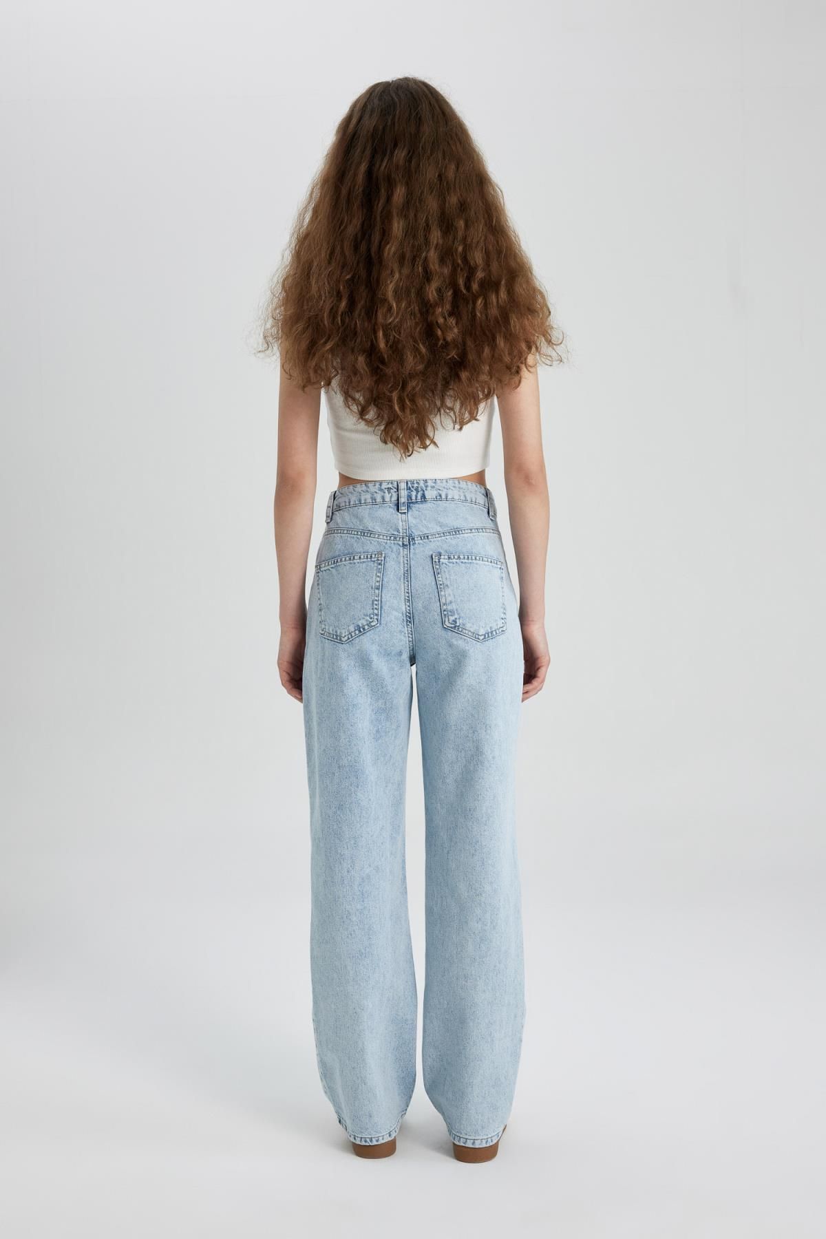 Wide Leg Kargo Yüksek Bel Uzun Jean Yıkamalı Pantolon B8249ax24sp Wide Leg Kargo Yüksek Bel Uzun Jean Yıkamalı Pantolon B8249ax24sp