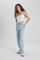 Wide Leg Kargo Yüksek Bel Uzun Jean Yıkamalı Pantolon B8249ax24sp Wide Leg Kargo Yüksek Bel Uzun Jean Yıkamalı Pantolon B8249ax24sp