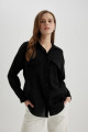 Oversize Fit Cep Detaylı Krinkıl Kumaş Uzun Kollu Gömlek C3165ax24sp Oversize Fit Cep Detaylı Krinkıl Kumaş Uzun Kollu Gömlek C3165ax24sp