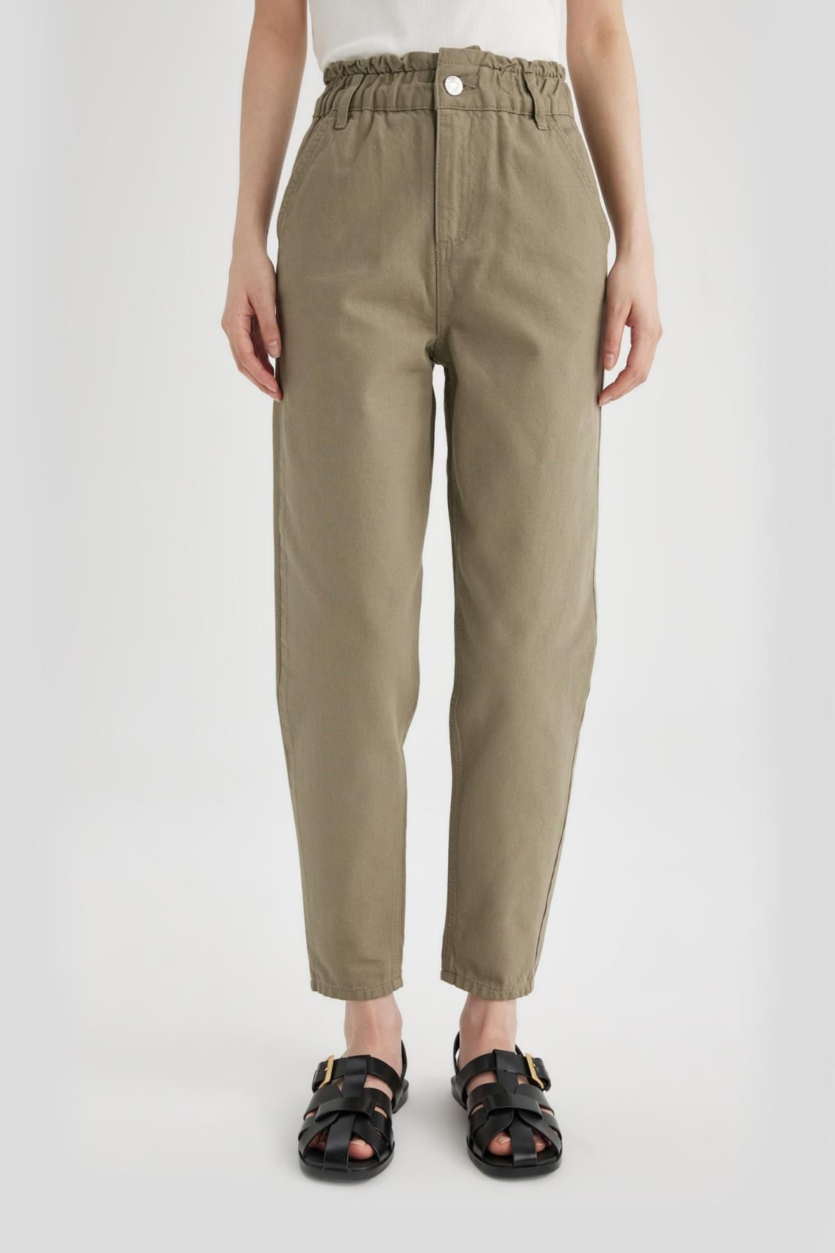 Paperbag Gabardin Pantolon Yüksek Bel Cepli Basic Düz Standart Paça S2790az24sm Paperbag Gabardin Pantolon Yüksek Bel Cepli Basic Düz Standart Paça S2790az24sm