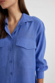Oversize Fit Cep Detaylı Krinkıl Kumaş Uzun Kollu Gömlek C3165ax24sp Oversize Fit Cep Detaylı Krinkıl Kumaş Uzun Kollu Gömlek C3165ax24sp