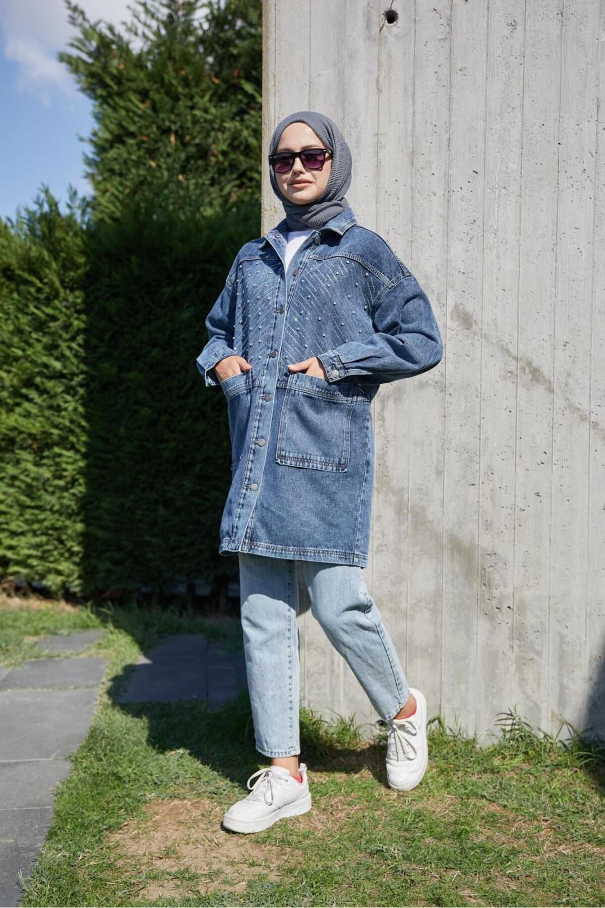Kadın Oversize Kot Ceket Kadın Oversize Kot Ceket