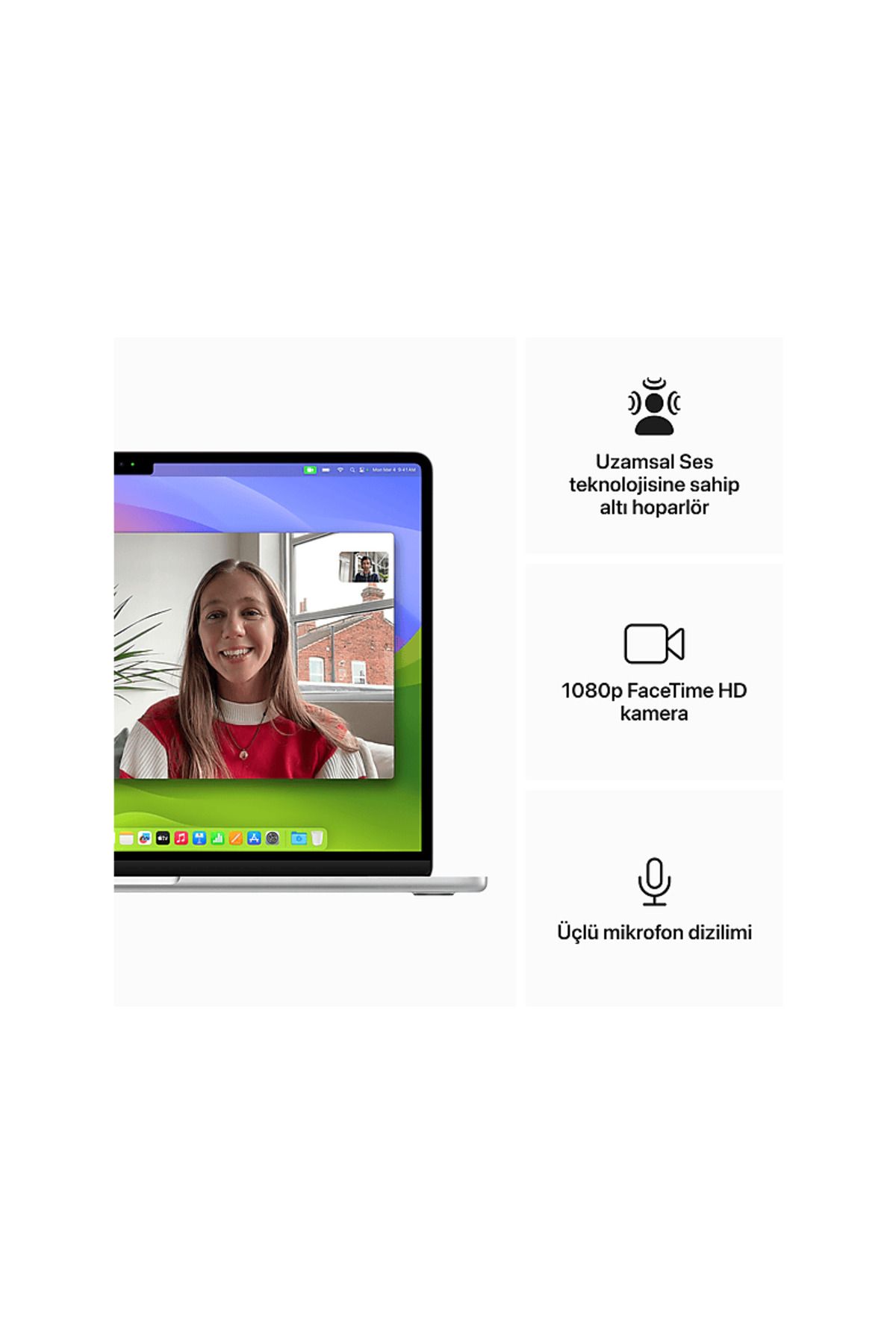MRYQ3TU/A/Macbook Air/M3/8/512/10/15 inç /Silver MRYQ3TU/A/Macbook Air/M3/8/512/10/15 inç /Silver