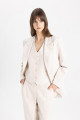 Relax Fit Ceket Yaka Keten Karışımlı Blazer Ceket C4342AX24SP Relax Fit Ceket Yaka Keten Karışımlı Blazer Ceket C4342AX24SP