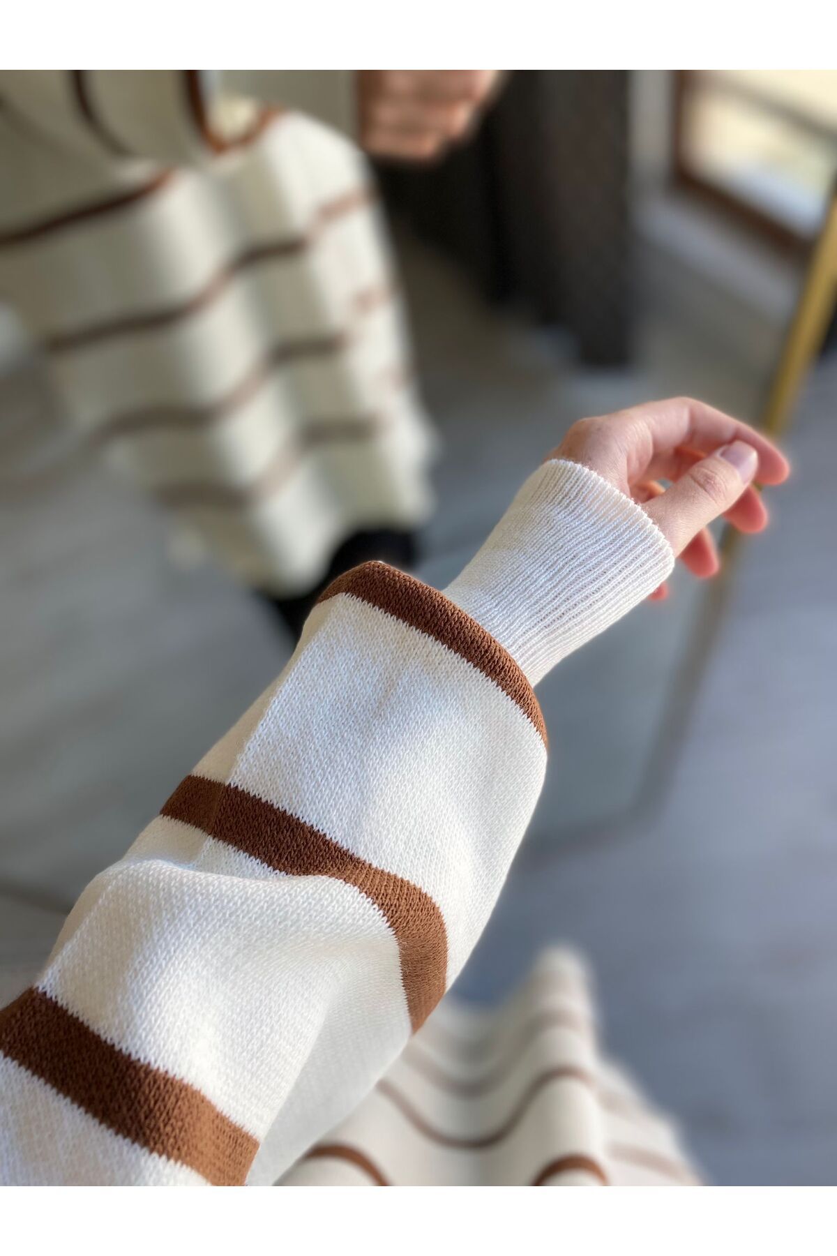 kahverengi çizgili tunik kahverengi çizgili tunik