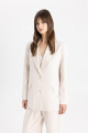 Relax Fit Ceket Yaka Keten Karışımlı Blazer Ceket C4342AX24SP Relax Fit Ceket Yaka Keten Karışımlı Blazer Ceket C4342AX24SP
