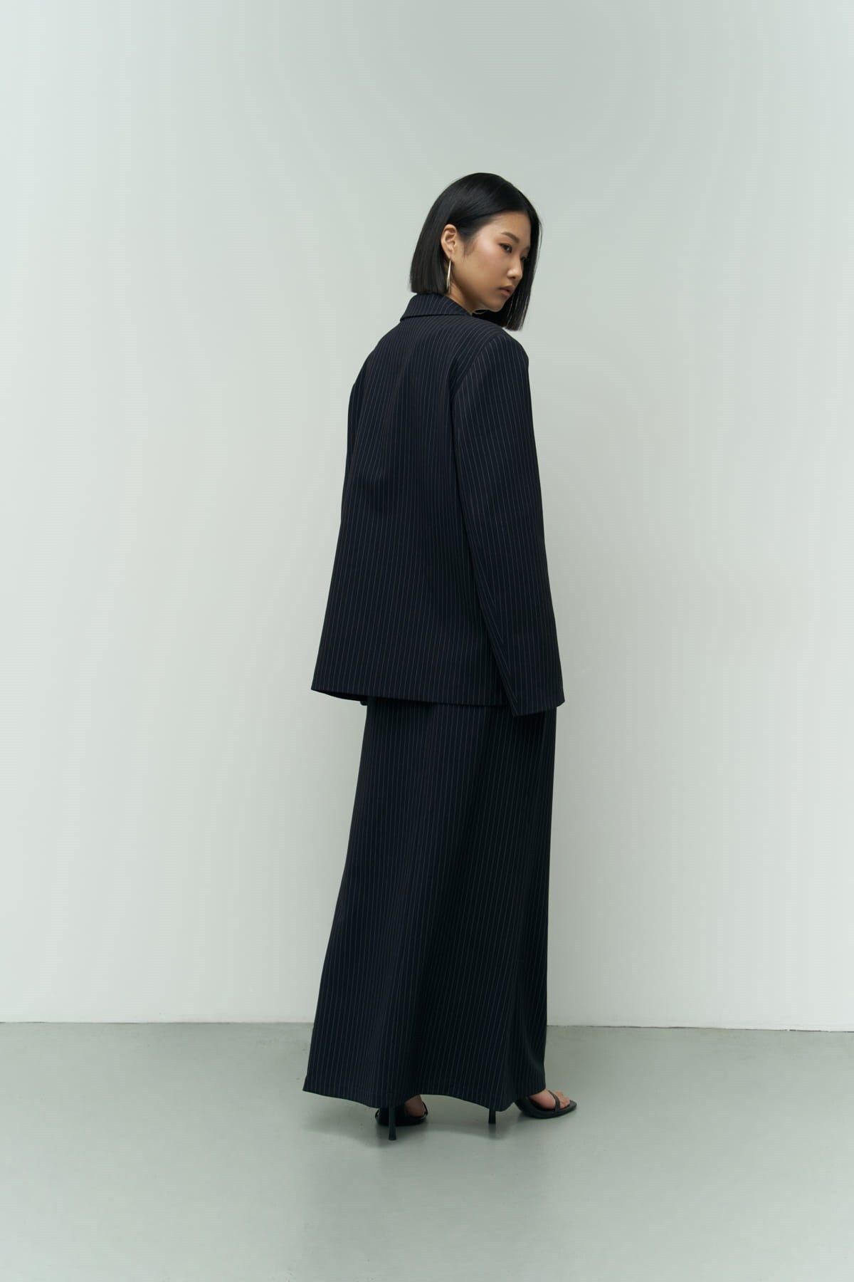 Mai Collection Bruno Çizgili Lacivert Blazer Mai Collection Bruno Çizgili Lacivert Blazer