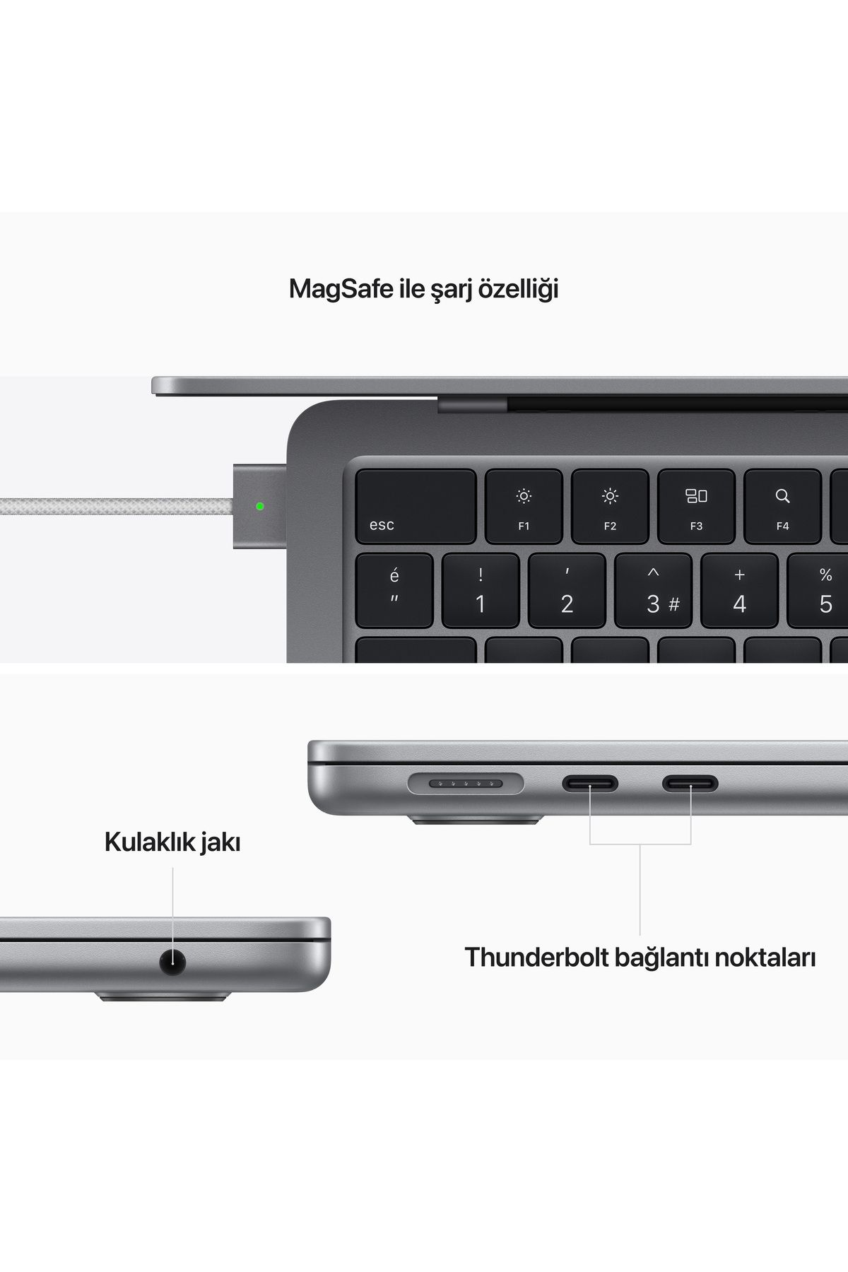 Macbook Air 13.6" M2 8gb 256gb Ssd Uzay Grisi Macbook Air 13.6" M2 8gb 256gb Ssd Uzay Grisi