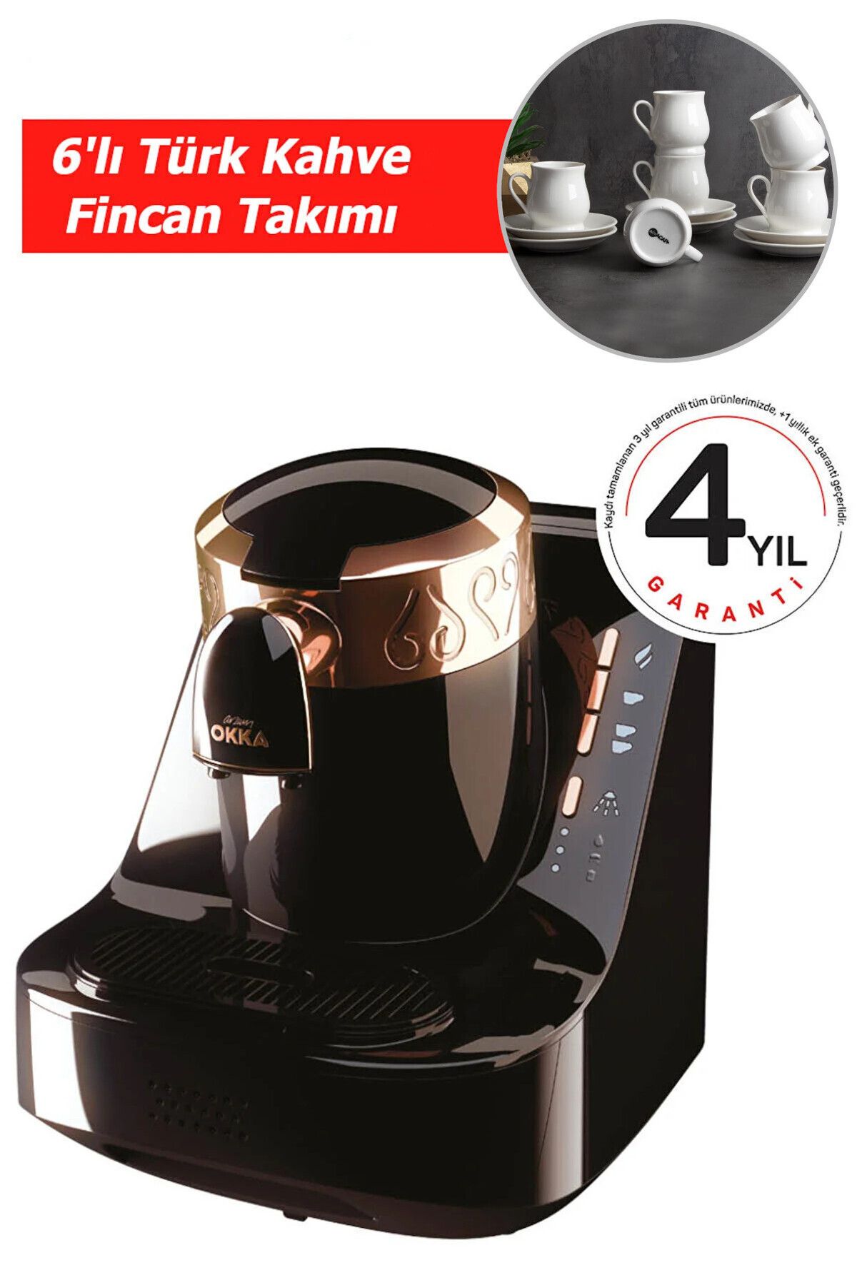 Okka OK001 Otomatik Türk Kahve Makinesi - Siyah Okka OK001 Otomatik Türk Kahve Makinesi - Siyah