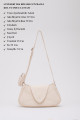 Krem Shk96 Suni Deri Tek Bölmeli Cüzdanlı Kol ve Omuz Çantası U:18 E:32 G:8 cm Krem Shk96 Suni Deri Tek Bölmeli Cüzdanlı Kol ve Omuz Çantası U:18 E:32 G:8 cm