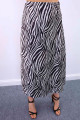 Zebra Desen Saten Etek