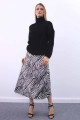 Zebra Desen Saten Etek