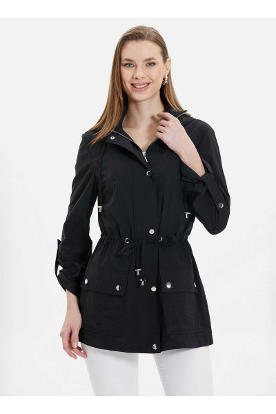 Siyah Kadın Trençkot 24YSL9363 Siyah Kadın Trençkot 24YSL9363