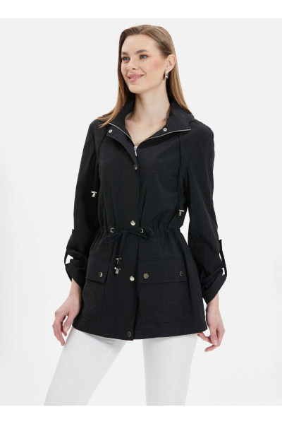 Siyah Kadın Trençkot 24YSL9363 Siyah Kadın Trençkot 24YSL9363