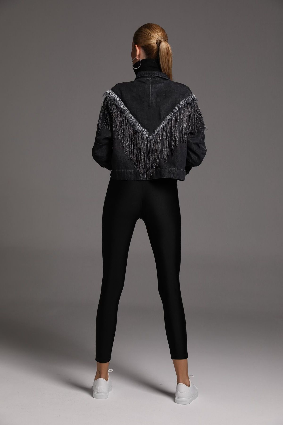 Püsküllü Denim Ceket