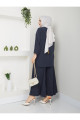 Yeni Sezon Çok Rahat Şık Etek Görünümlü Pantolon Tunik Ela Takım ??