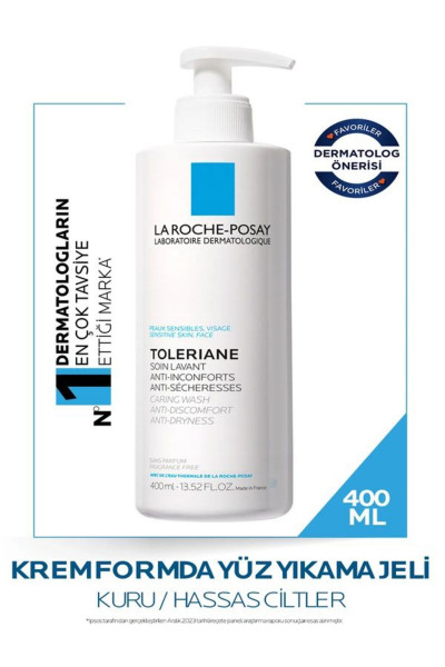 Hassas Ciltler Için Tolerıane Carıng Wash Cilt Temizliği Için Nemlendirici Temizleyici Jel-400ml Hassas Ciltler Için Tolerıane Carıng Wash Cilt Temizliği Için Nemlendirici Temizleyici Jel-400ml