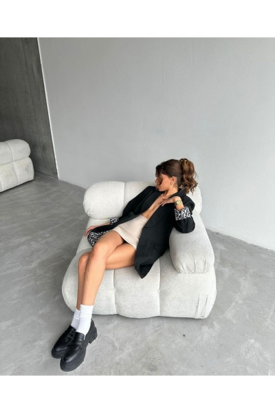 Leopar Klasik Blazer Ceket