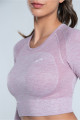 Kadın Uzun Kollu Dikişsiz Spor Tişört - Energy Serisi Crop Top Lila Kadın Uzun Kollu Dikişsiz Spor Tişört - Energy Serisi Crop Top Lila