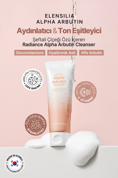 Aydınlatıcı, Ton eşitleyici Arbutin Temizleyici Köpük ELENSILIA Radiance Alpha Arbutin Foam 120ml Aydınlatıcı, Ton eşitleyici Arbutin Temizleyici Köpük ELENSILIA Radiance Alpha Arbutin Foam 120ml