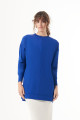 Merserize Kısa Tunik Bluz 1201 Saks Merserize Kısa Tunik Bluz 1201 Saks
