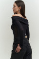 Mai Collection Vanni Çapraz Detay Siyah Uzun Kollu Bluz Mai Collection Vanni Çapraz Detay Siyah Uzun Kollu Bluz