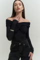 Mai Collection Vanni Çapraz Detay Siyah Uzun Kollu Bluz Mai Collection Vanni Çapraz Detay Siyah Uzun Kollu Bluz