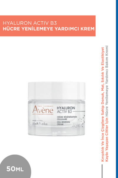 Hyaluron Activ B3 Hyaluronik Asit ve Niacinamid İçerikli Hücre Yenilemeye Yardımcı Krem 50 ml Hyaluron Activ B3 Hyaluronik Asit ve Niacinamid İçerikli Hücre Yenilemeye Yardımcı Krem 50 ml