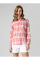 Regular Fit Kareli Pembe Kadın Uzun Kol Gömlek Cl1061880 Regular Fit Kareli Pembe Kadın Uzun Kol Gömlek Cl1061880