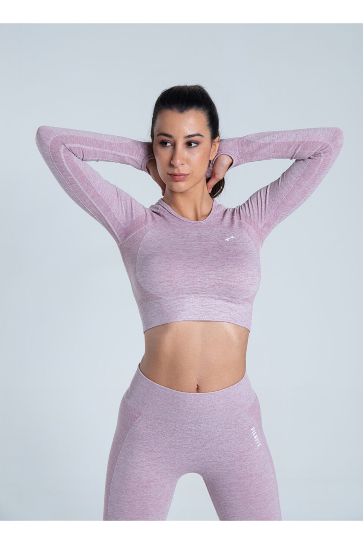 Kadın Uzun Kollu Dikişsiz Spor Tişört - Energy Serisi Crop Top Lila Kadın Uzun Kollu Dikişsiz Spor Tişört - Energy Serisi Crop Top Lila