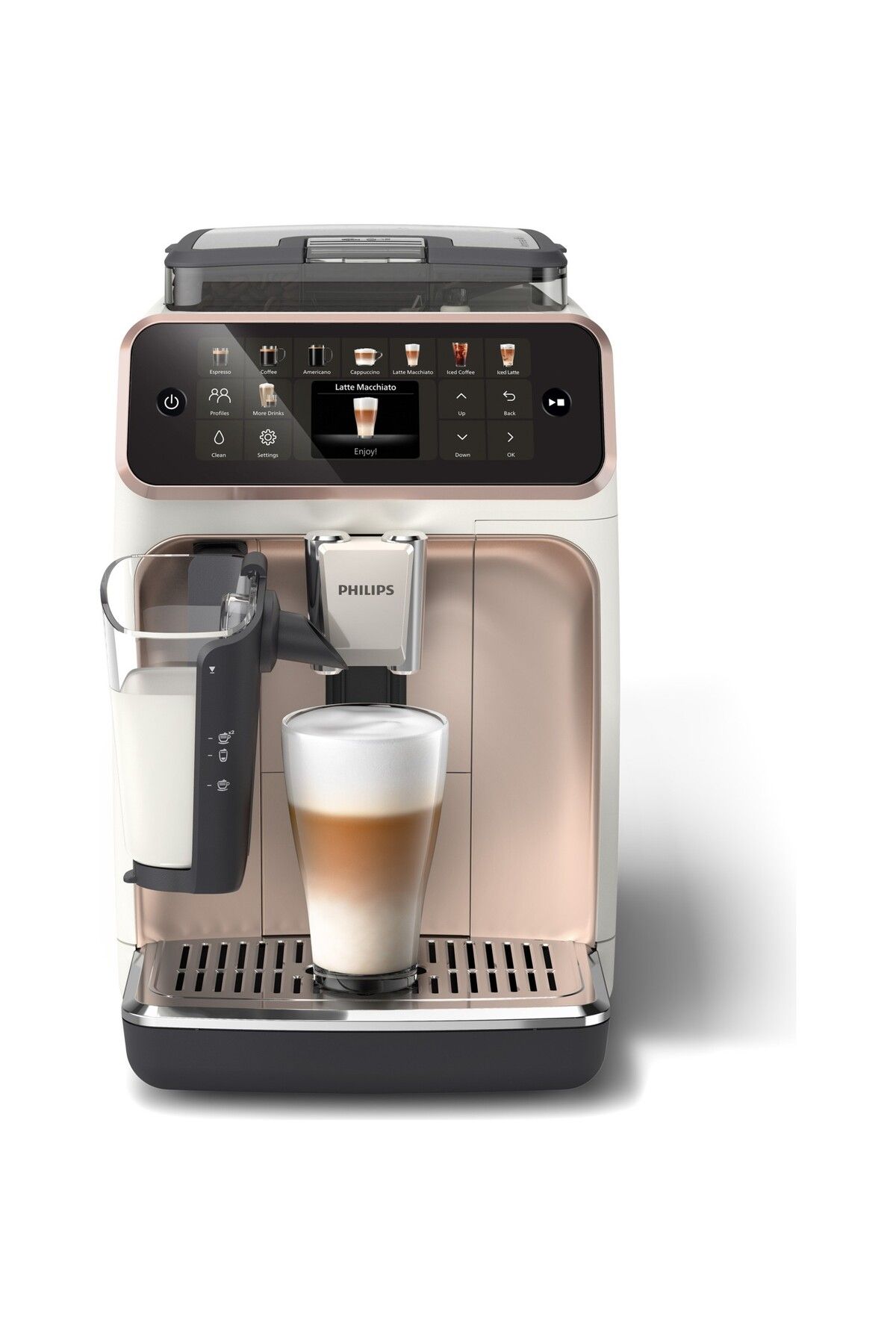 LatteGo Tam Otomatik Espresso Makinesi, 20 Sıcak ve Soğuk İçecek, Silent Brew, EP5543/80 LatteGo Tam Otomatik Espresso Makinesi, 20 Sıcak ve Soğuk İçecek, Silent Brew, EP5543/80