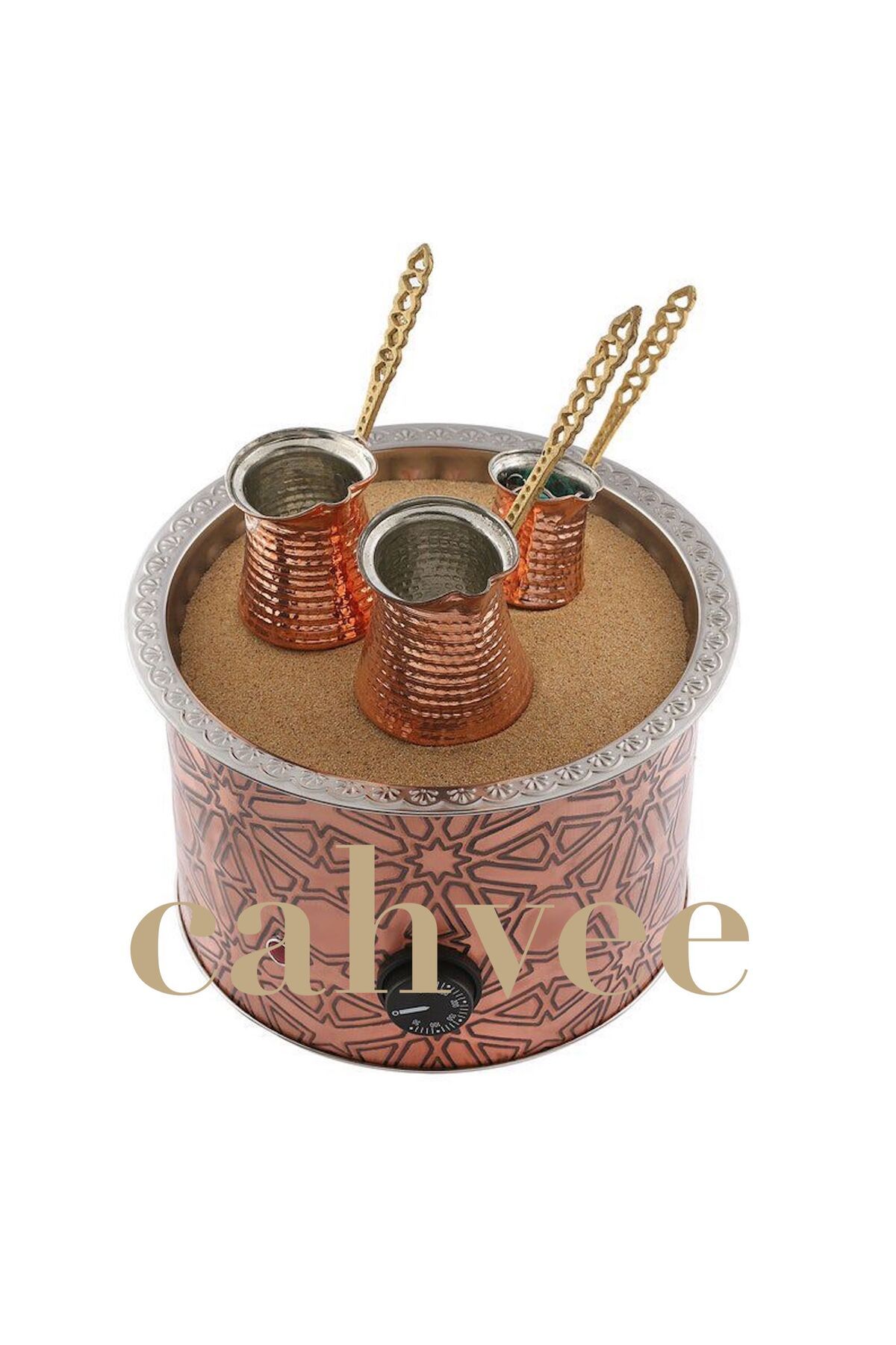 Kumda Kahve Makinesi Yuvarlak 32x20 Cm Bakır Elektrikli Özel Yapım Kumda Kahve Makinesi Yuvarlak 32x20 Cm Bakır Elektrikli Özel Yapım