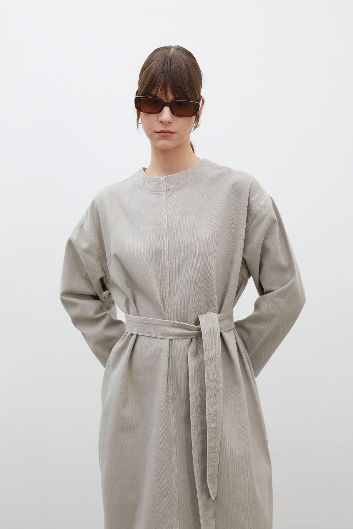 OVERSIZE DENİM ELBİSE TAŞ OVERSIZE DENİM ELBİSE TAŞ