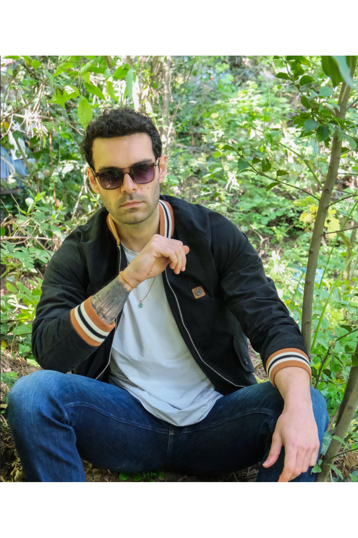 Siyah Fermuarlı Astarlı Unisex Bomber Ceket - Trojan Siyah Fermuarlı Astarlı Unisex Bomber Ceket - Trojan