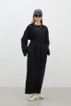 OVERSIZE PAMUKLU ELBİSE SİYAH OVERSIZE PAMUKLU ELBİSE SİYAH
