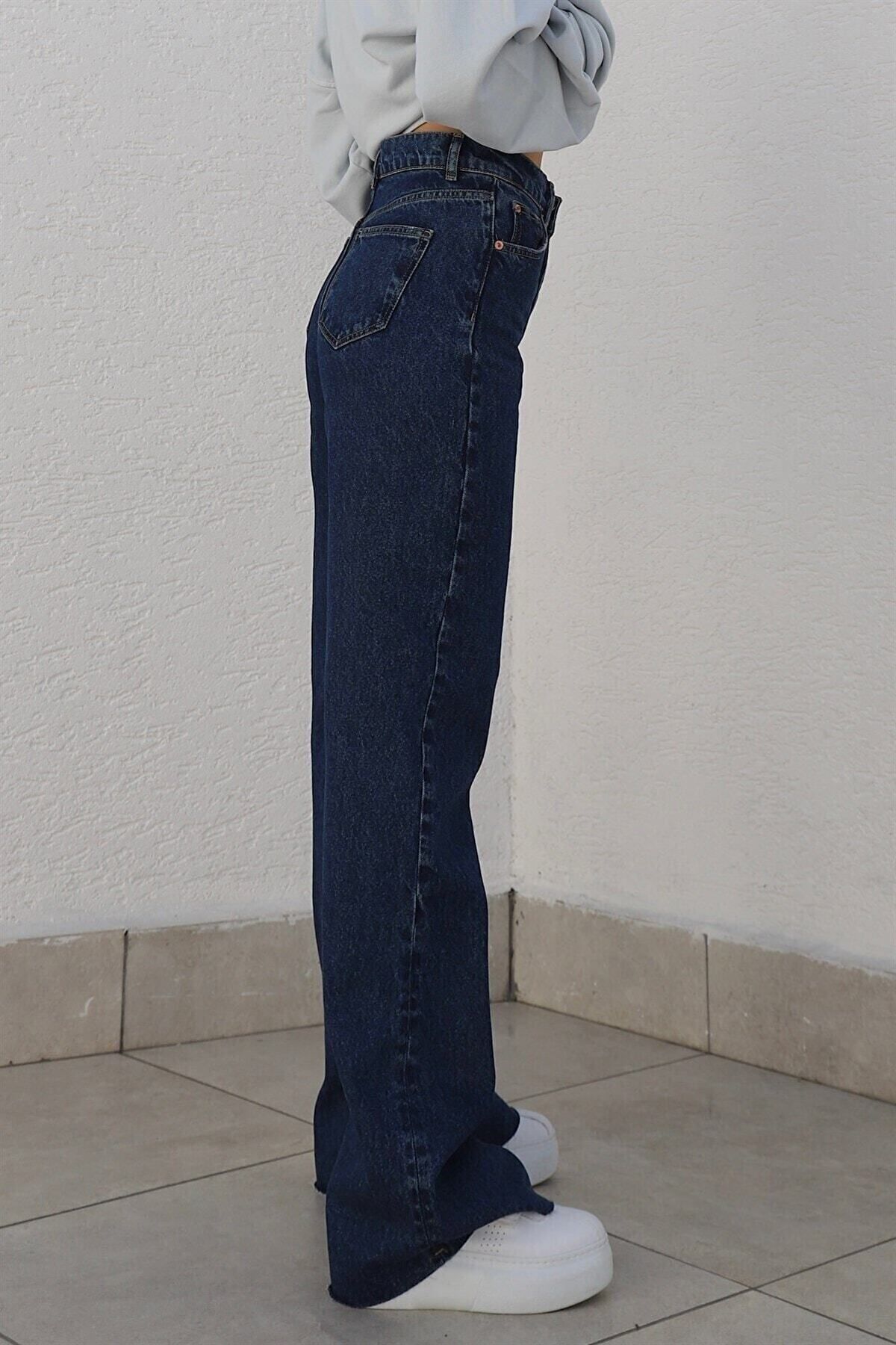 Valerie Likralı Yüksek Bel Wide Leg Yüksek Kalite Palazzo Jean Valerie Likralı Yüksek Bel Wide Leg Yüksek Kalite Palazzo Jean