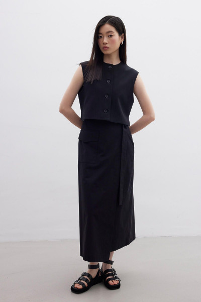 KRUVAZE CEP DETAYLI ETEK SİYAH