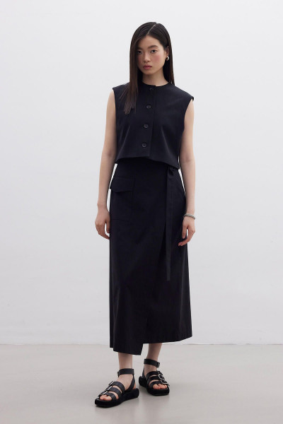 KRUVAZE CEP DETAYLI ETEK SİYAH