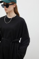 OVERSIZE PAMUKLU ELBİSE SİYAH OVERSIZE PAMUKLU ELBİSE SİYAH