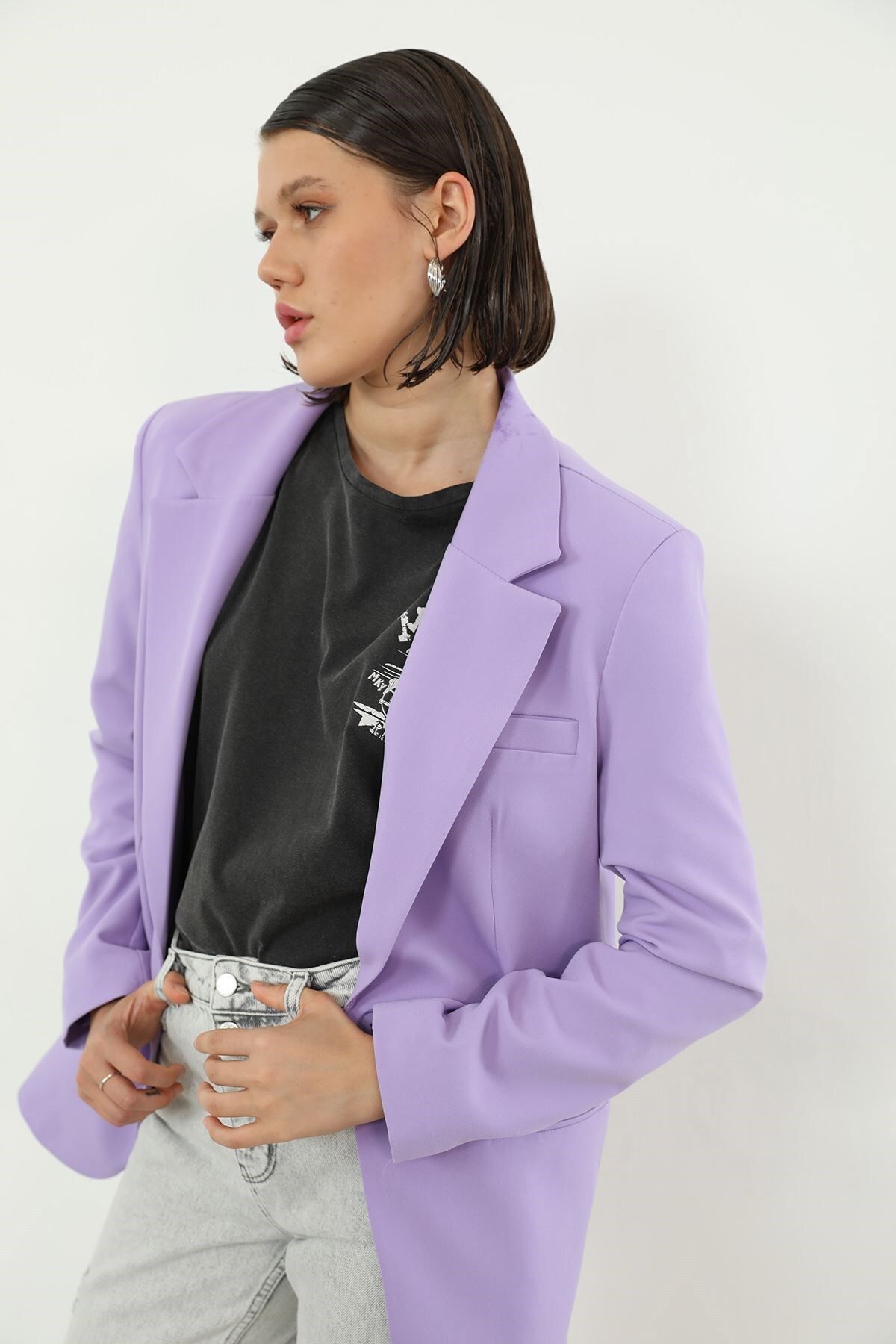 Retro Palazzo Ceket-lila Retro Palazzo Ceket-lila